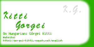 kitti gorgei business card